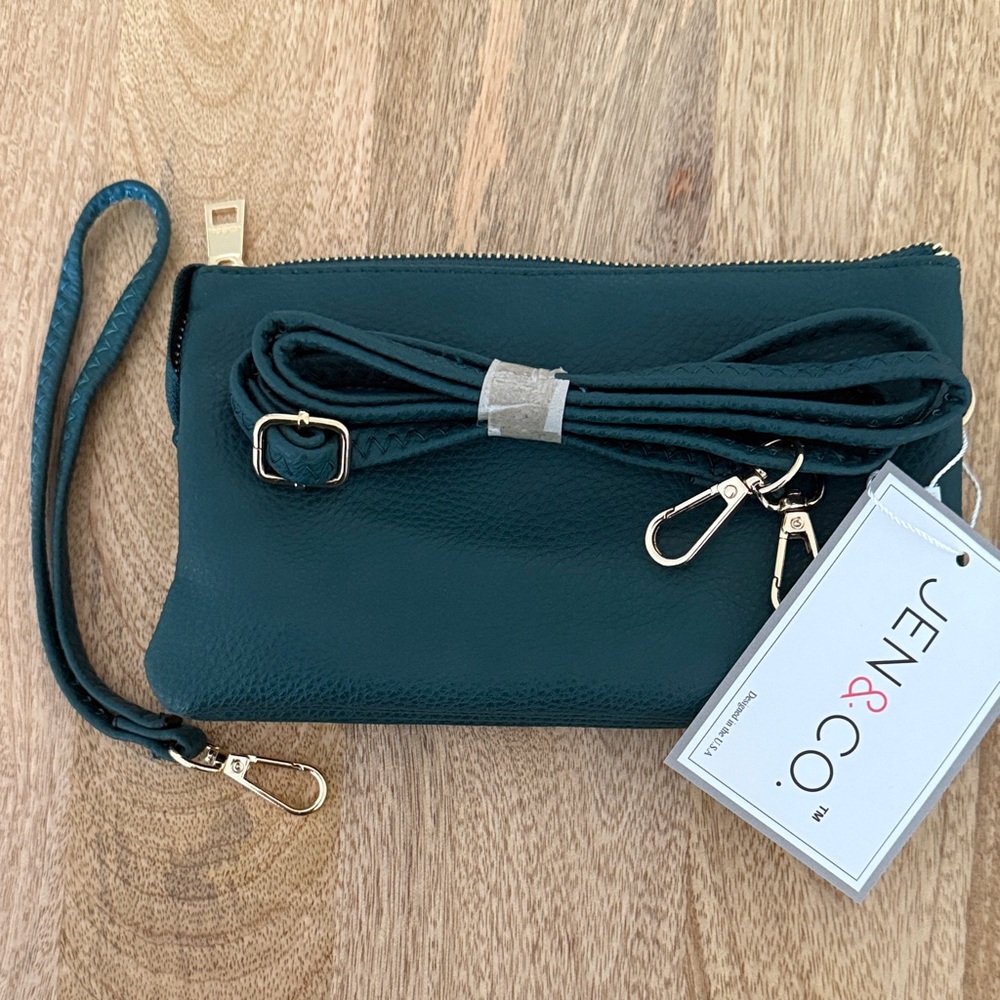 NWT Jen & Co Crossbody Wristlet Clutch